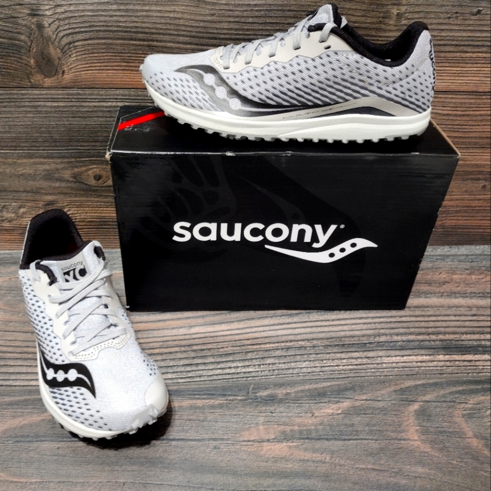 SAUCONY WOMEN'S KILKENNY XC 8 FLAT - BLACK/GREEN SIZE 6